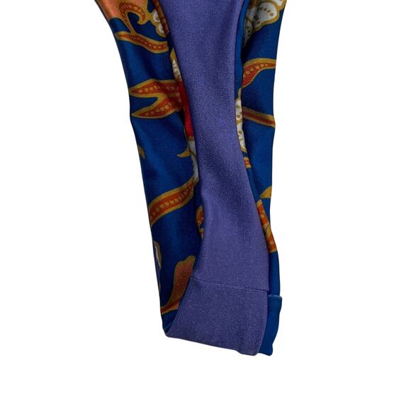 M2-57(2) JANTHEE Berlin Women's Thong Bikini Bottom Floral Blue Small - Picture 4 of 5